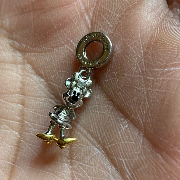 NWOT Disney 100th Anniversary Minnie Mouse Diamond Dangle Charm - Picture 7 of 11